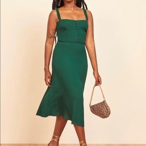 Reformation Camari dress emerald size 8, EUC